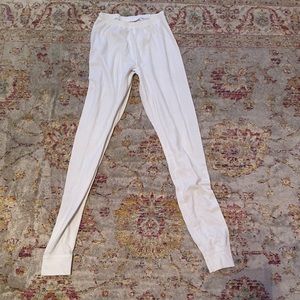 White Waffle Knit Pants